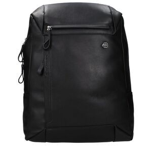 Piquadro Black Leather Men's Backpack